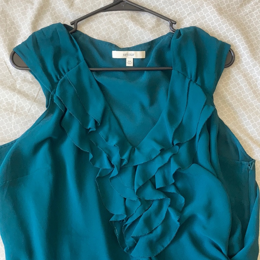 Professional teal blouse